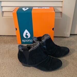 7.5 Sporto suede wedge boots‎